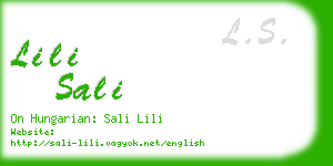 lili sali business card